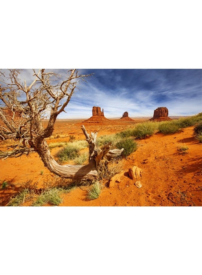 AWERT 30x12 inches Reptile Habitat Background Orange Desert Terrarium Background Durable Polyester Background - Image 1